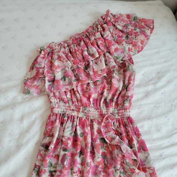 Misa Los Angeles Rumi One Shoulder Floral Dress - Picture 4 of 14